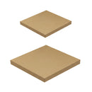 Kraft Paper Box 2 Sizes Brown 50Pcs Packaging Shipping Box Quick Folded Durable - 10x10x1.5cm