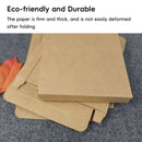 Kraft Paper Box 2 Sizes Brown 50Pcs Packaging Shipping Box Quick Folded Durable - 10x10x1.5cm