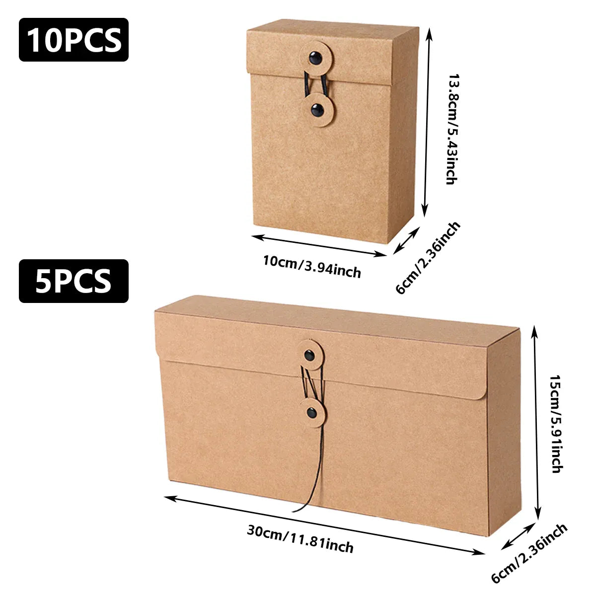 Kraft Paper Gift Boxes 2 Sizes for Packaging Wedding Party Favors Small Items - M
