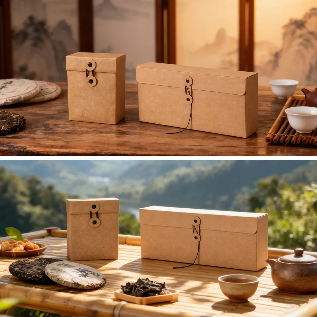 Kraft Paper Gift Boxes 2 Sizes for Packaging Wedding Party Favors Small Items - L