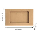 100PCS Windowed Postcard Mailing Box Cardboard Envelope for Packaging Craft Use - Black