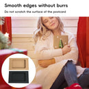 100PCS Windowed Postcard Mailing Box Cardboard Envelope for Packaging Craft Use - Black