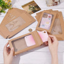 50PCS Gift Packaging Boxes Durable Clear Window for Gift Packaging Presentation - Black