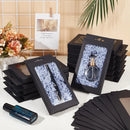 50PCS Gift Packaging Boxes Durable Clear Window for Gift Packaging Presentation - Black