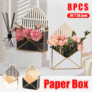 Envelope Flower Box Gift Packaging Floral Display Holder Wedding Retail 8PCS - Black