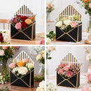 Envelope Flower Box Gift Packaging Floral Display Holder Wedding Retail 8PCS - Black