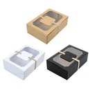 24PCS Kraft Candy Box with Clear Window Easy to Assemble Durable Gift Boxes - Kraft