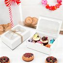 24PCS Kraft Candy Box with Clear Window Easy to Assemble Durable Gift Boxes - Kraft