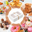24PCS Kraft Candy Box with Clear Window Easy to Assemble Durable Gift Boxes - Kraft