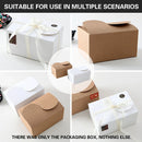 50PCS Foldable Gift Paper Boxes 15x10x8.5cm Khaki White for Party Wedding Use - Khaki