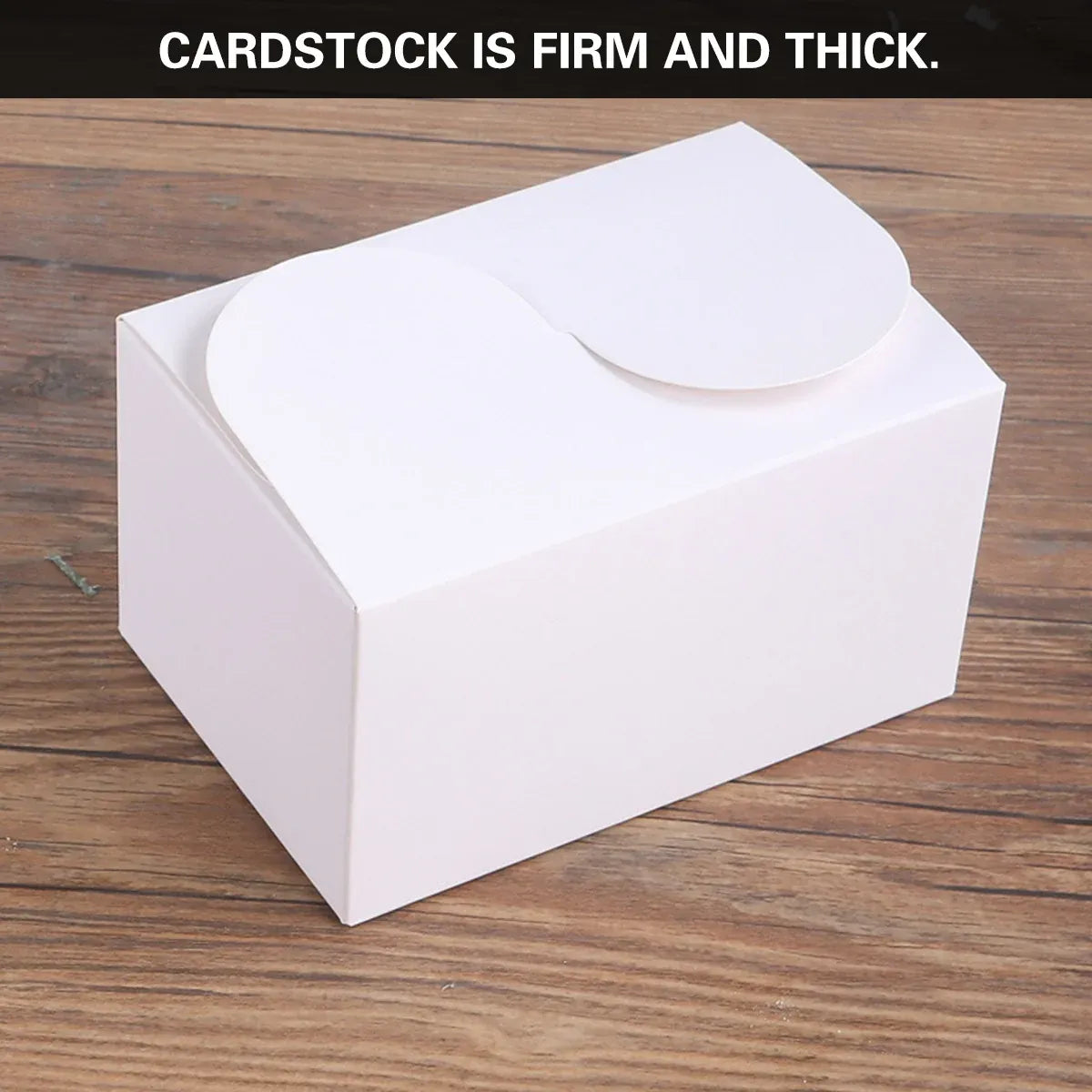 50PCS Foldable Gift Paper Boxes 15x10x8.5cm Khaki White for Party Wedding Use - Khaki