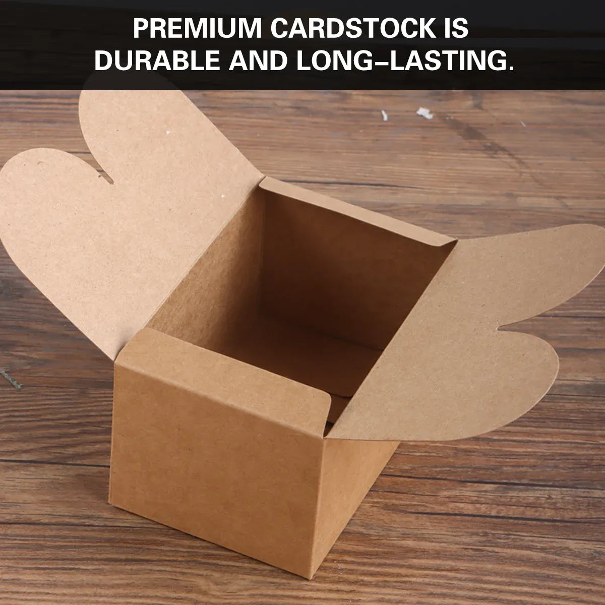 50PCS Foldable Gift Paper Boxes 15x10x8.5cm Khaki White for Party Wedding Use - Khaki