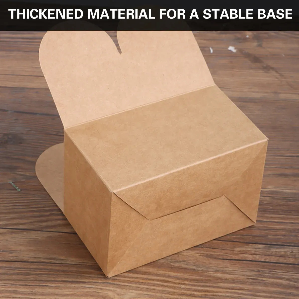 50PCS Foldable Gift Paper Boxes 15x10x8.5cm Khaki White for Party Wedding Use - Khaki