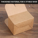 50PCS Foldable Gift Paper Boxes 15x10x8.5cm Khaki White for Party Wedding Use - Khaki