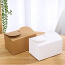 50PCS Foldable Gift Paper Boxes 15x10x8.5cm Khaki White for Party Wedding Use - Khaki