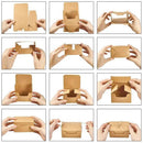 50Pcs Rectangle Retro Kraft Paper Candy Box Wedding Favor Party Gift Packaging