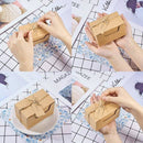 50Pcs Rectangle Retro Kraft Paper Candy Box Wedding Favor Party Gift Packaging
