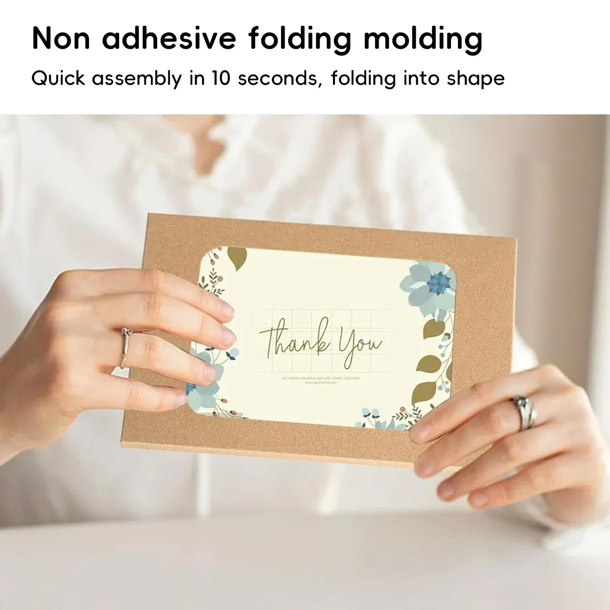 100PCS Windowed Postcard Mailing Box Cardboard Envelope for Packaging Craft Use - White