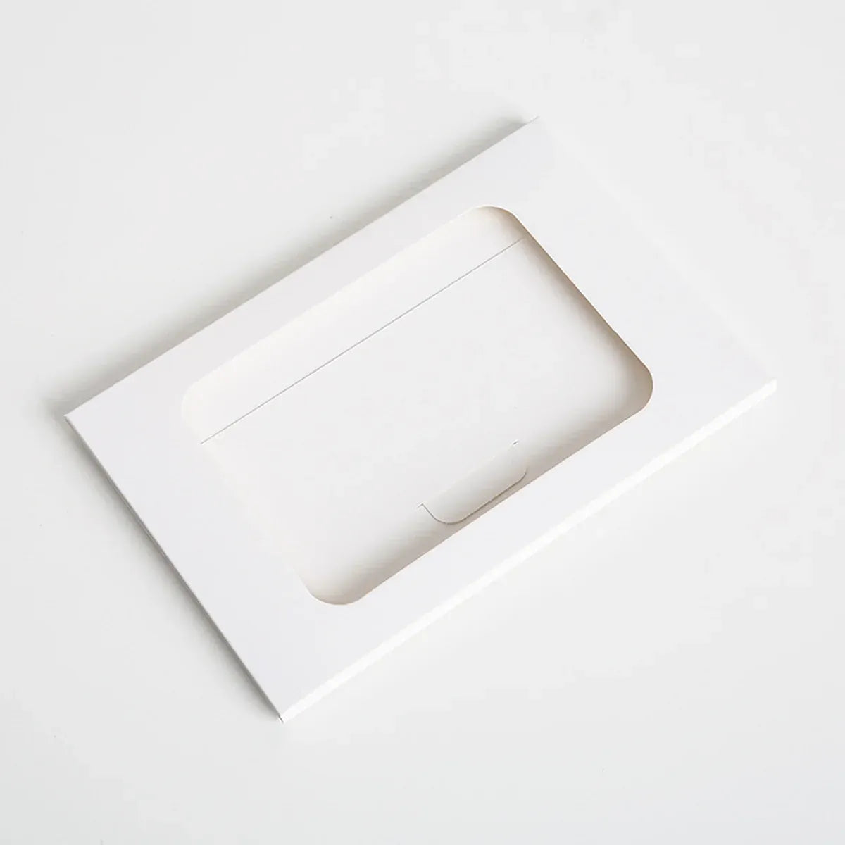 100PCS Windowed Postcard Mailing Box Cardboard Envelope for Packaging Craft Use - White