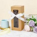 20PCS Cup Gift Boxes Sturdy with Clear Window Aesthetic for Coffee Cup Packaging - White