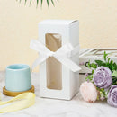 20PCS Cup Gift Boxes Sturdy with Clear Window Aesthetic for Coffee Cup Packaging - White