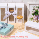 20PCS Cup Gift Boxes Sturdy with Clear Window Aesthetic for Coffee Cup Packaging - White
