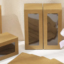 20PCS Cup Gift Boxes Sturdy with Clear Window Aesthetic for Coffee Cup Packaging - White