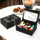 24PCS Kraft Candy Box with Clear Window Easy to Assemble Durable Gift Boxes - White