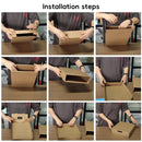 3PCS Kraft Paper Storage Box Office Desk Organizer File Document Storage Use - White