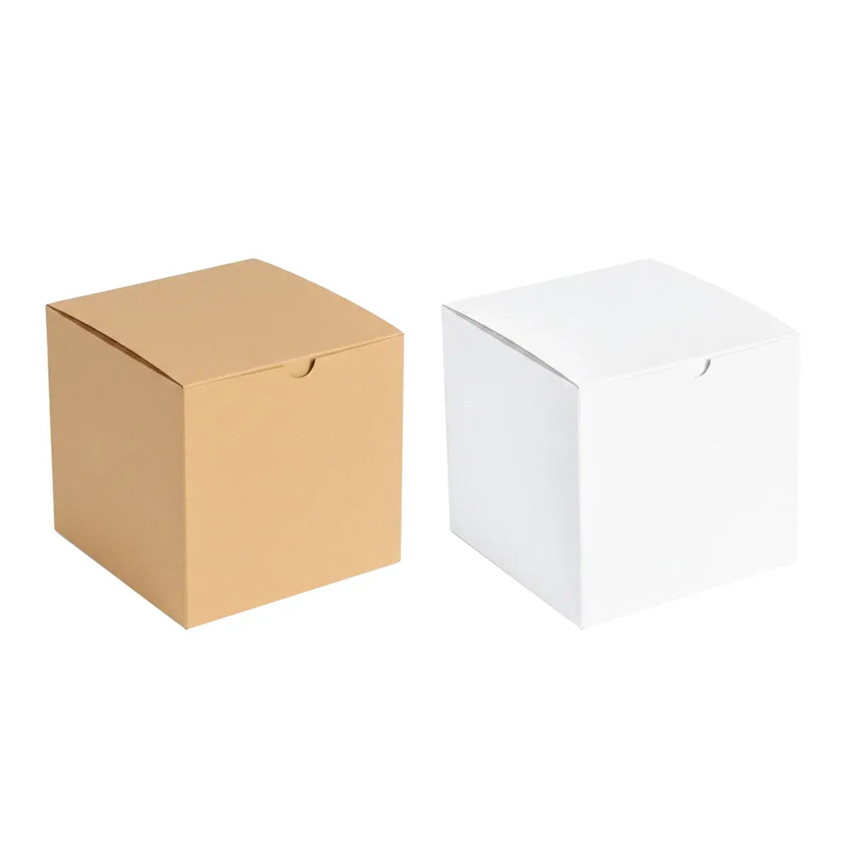 Kraft Gift Boxes 50pcs 10x10x10cm Party Favour Packaging Paper Boxes - White