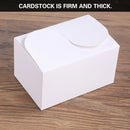 50PCS Foldable Gift Paper Boxes 15x10x8.5cm Khaki White for Party Wedding Use - White