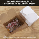 50PCS Foldable Gift Paper Boxes 15x10x8.5cm Khaki White for Party Wedding Use - White
