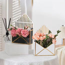 Envelope Flower Box Gift Packaging Floral Display Holder Wedding Retail 8PCS - White