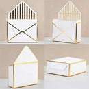 Envelope Flower Box Gift Packaging Floral Display Holder Wedding Retail 8PCS - White