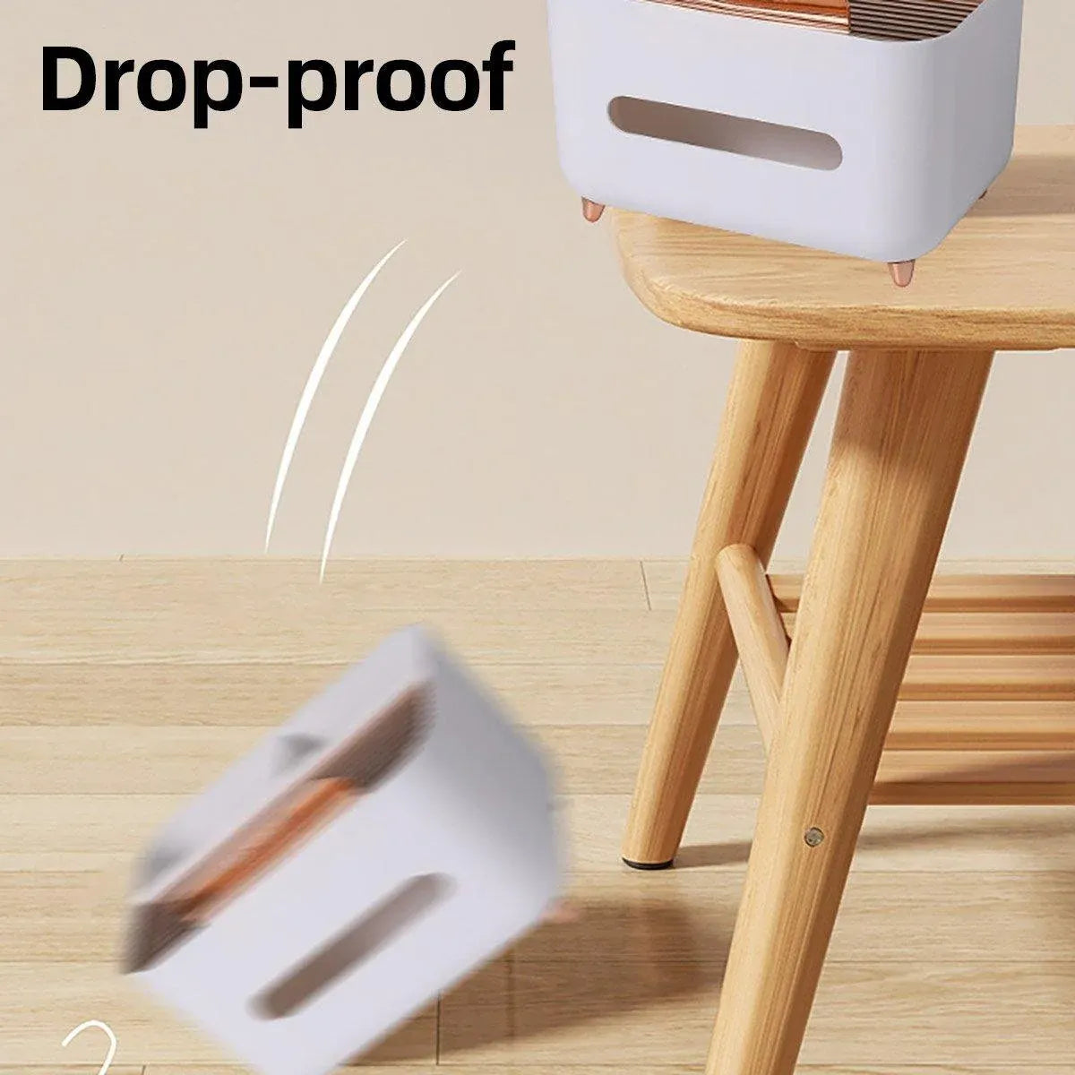 Tissue Box Dispenser Storage Box Napkin Case Remote Control Box Multi-Function - White