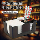 6 Compartments Multifunctional Organizer Bar Clutter Storage Organizer for Home