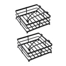 2PCS Black Wrought Iron Napkin Holder Square Tissue Rack for Home Kitchen Decor