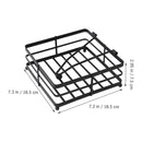 2PCS Black Wrought Iron Napkin Holder Square Tissue Rack for Home Kitchen Decor