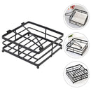 2PCS Black Wrought Iron Napkin Holder Square Tissue Rack for Home Kitchen Decor