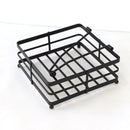 2PCS Black Wrought Iron Napkin Holder Square Tissue Rack for Home Kitchen Decor