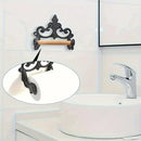 1-Piece Black Wall-Mounted Toilet Roll Holder