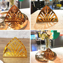 2 Nordic Hollow Napkin Holder Stainless Steel Tissue Dispenser Organiser Kitchen