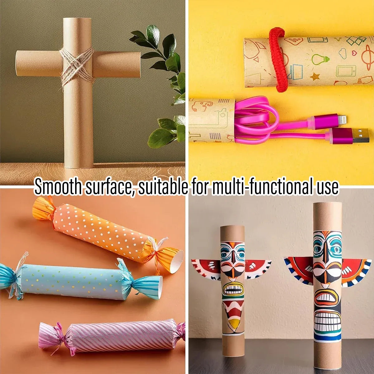 10PCS Round Kraft Paper Storage Tubes Cardboard Poster Document Shipping Tube - 70cm