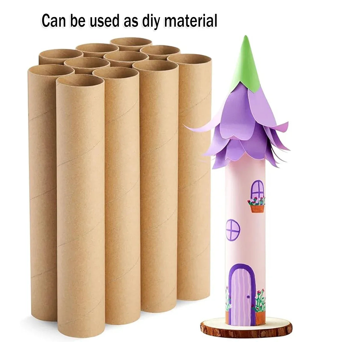 10PCS Round Kraft Paper Storage Tubes Cardboard Poster Document Shipping Tube - 90cm