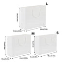 50PCS Kraft Paper Gift Bags Custom Blank Shopping Handbags for Garment Packaging - 13x19x6cm