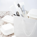 50PCS Kraft Paper Gift Bags Custom Blank Shopping Handbags for Garment Packaging - 13x19x6cm