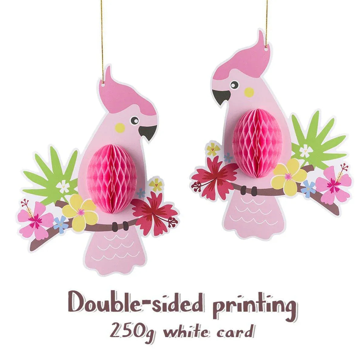 6/9/12pcs Parrot Charm Party Decoration Props Tropical Theme Decor Accessories - 12pcs