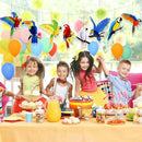 6/9/12pcs Parrot Charm Party Decoration Props Tropical Theme Decor Accessories - 12pcs