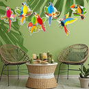6/9/12pcs Parrot Charm Party Decoration Props Tropical Theme Decor Accessories - 12pcs