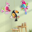 6/9/12pcs Parrot Charm Party Decoration Props Tropical Theme Decor Accessories - 12pcs
